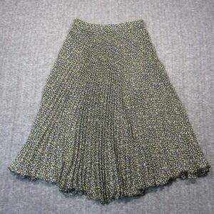 Abercrombie & Fitch Pleated Midi Skirt SP Micro Floral Sheer‎ Cottage Goblincore